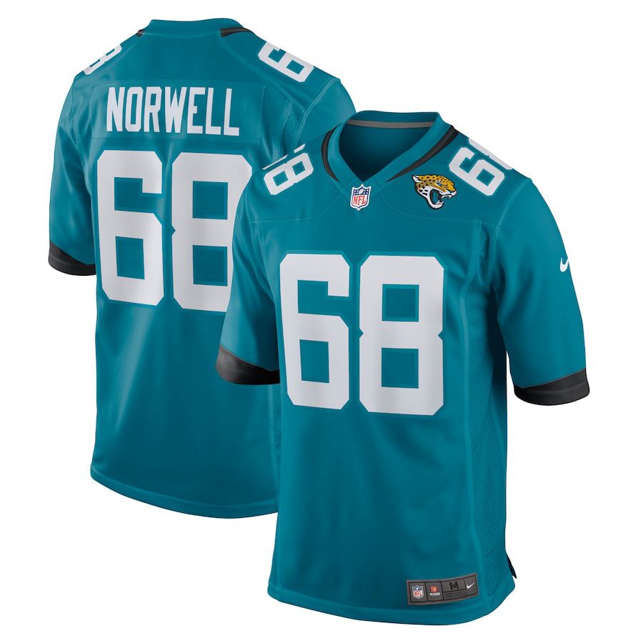 Men Jacksonville Jaguars #68 Andrew Norwell Nike Green Game NFL Jersey